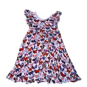 Little Sleepies Play Butterfly Kisses Short Sleeve OG Twirl Dress Size 6